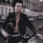 Sid Vicious on motorcycle