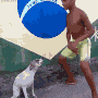 Cachorro e menino dançando avatar