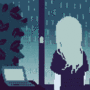 Girl watching rain avatar